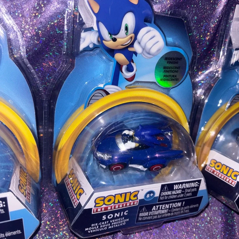 Exclusive Sonic The Hedgehog Iridescent Race Car Set